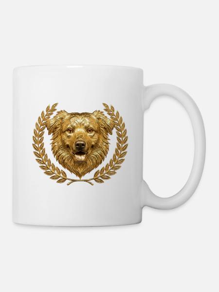 Urban Golden Shield Dog - Mug - white