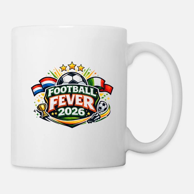 Fußball Fever 2026 Logo - Tasse - Weiß