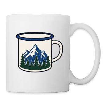 Bergwald Kaffeetasse Motiv - Tasse - Weiß - Rechts
