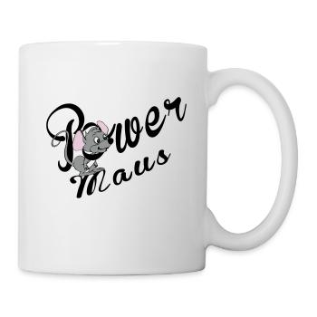 Power Maus - Tasse - Weiß - Rechts