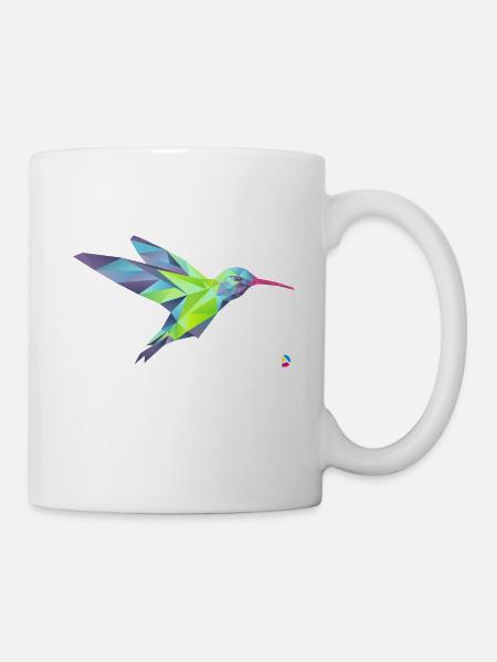 Geometric Hummingbird - Mug - white