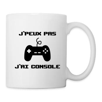 J'peux pas j'ai console - humour drôle citations - Mug blanc - blanc - Droite