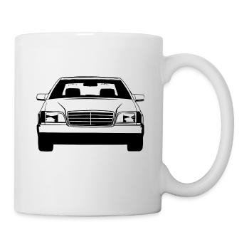 W140 silhouette T-shirt hoodie motif - Mug - white - Right