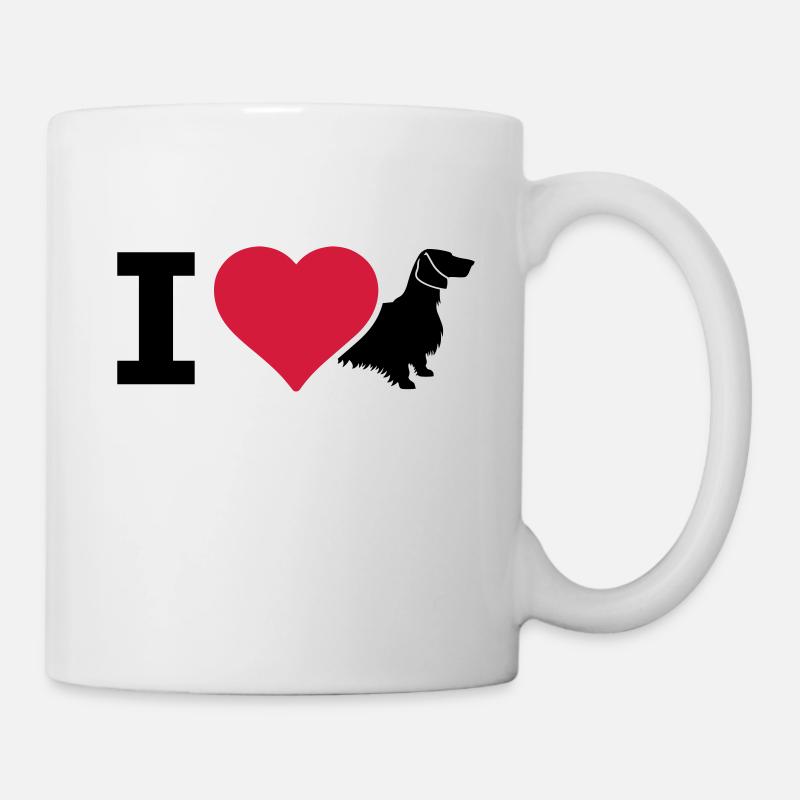 IL Teckel à poil long teckel - Mug blanc - blanc