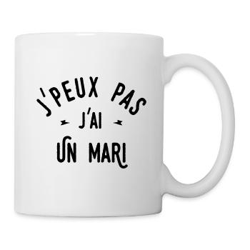 j'peux pas j'ai un mari - Mug blanc - blanc - Droite