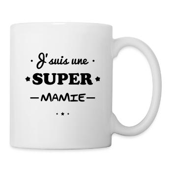 Super mamie, cadeau grand-mère - Mug blanc - blanc - Droite