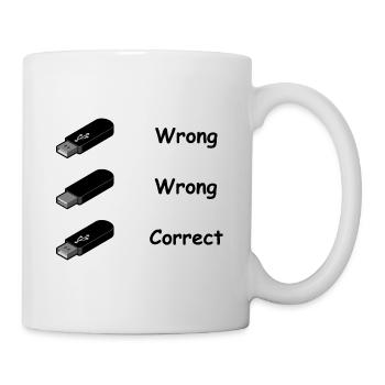 Clé USB Geek Geek informatique cadeau - Mug blanc - blanc - Droite
