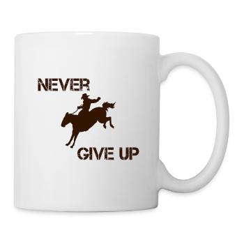 Westernreiten Reining Reiter Pferdeliebe Geschenk - Tasse - Weiß - Rechts