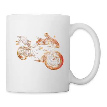 Feu de moto - Mug blanc - blanc - Droite