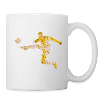 Fußballer Silhouette - Tasse - Weiß - Rechts