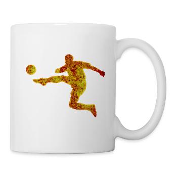 Fußballer Silhouette - Tasse - Weiß - Rechts
