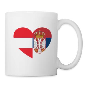 Austria - Serbia - heart - Mug - white - Right