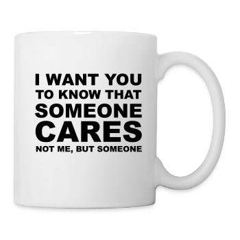 I don't care - Mug blanc - blanc - Droite