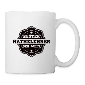 Lehrer Mathe Mathelehrer Mathematik Professor welt - Tasse - Weiß - Rechts