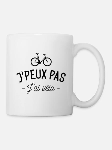 J'peux pas j'ai vélo - Mug blanc - blanc