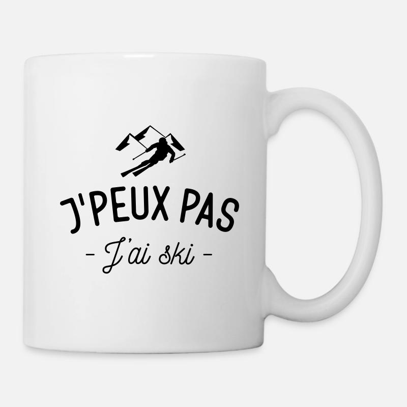J'peux pas j'ai ski - Mug blanc - blanc