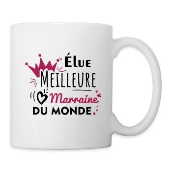 meilleure marraine du monde,cadeau marraine - Mug blanc - blanc - Droite