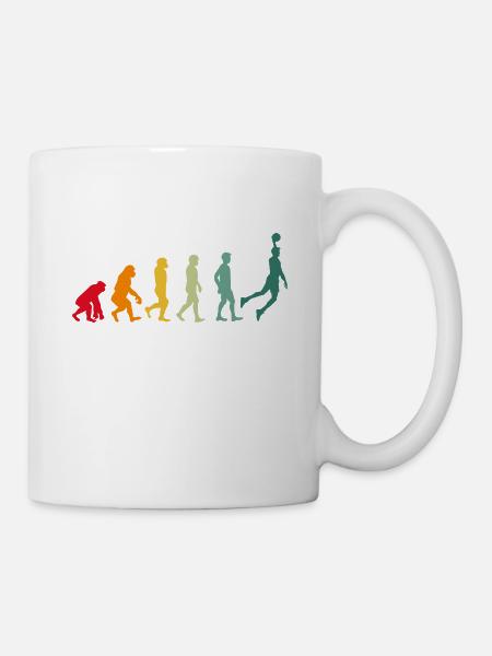 Cadeau rétro de joueur de basket-ball évolution - Mug blanc - blanc