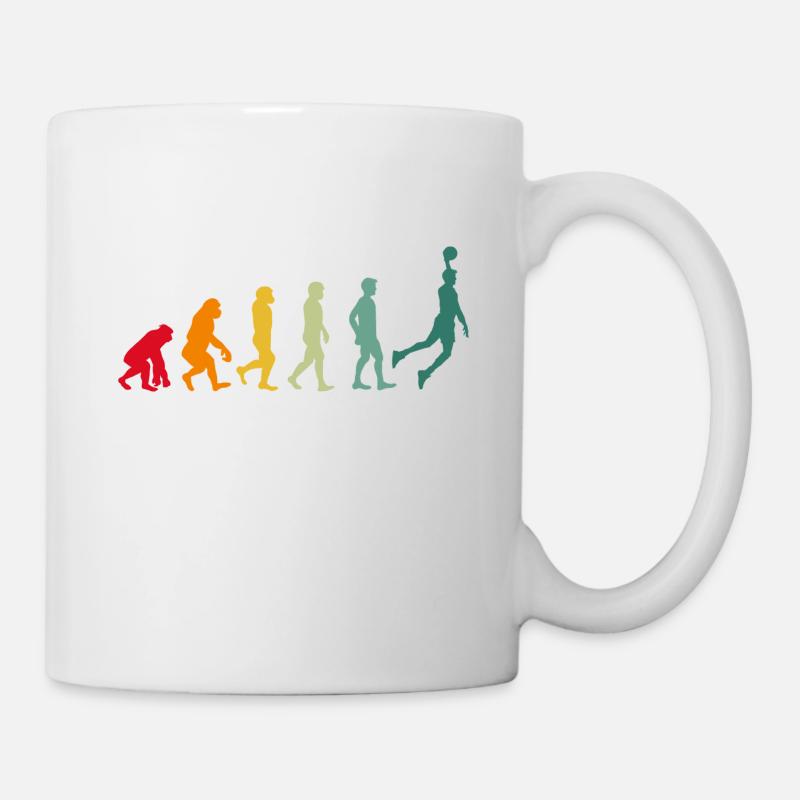 Cadeau rétro de joueur de basket-ball évolution - Mug blanc - blanc