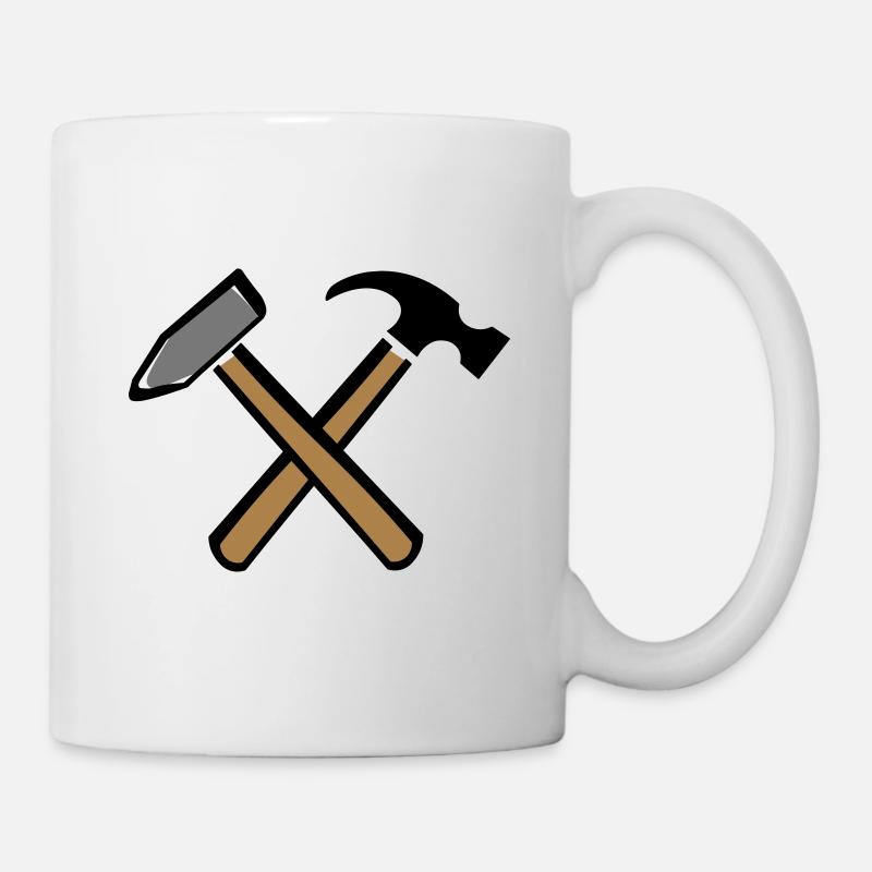 Outil outil marteau - Mug blanc - blanc