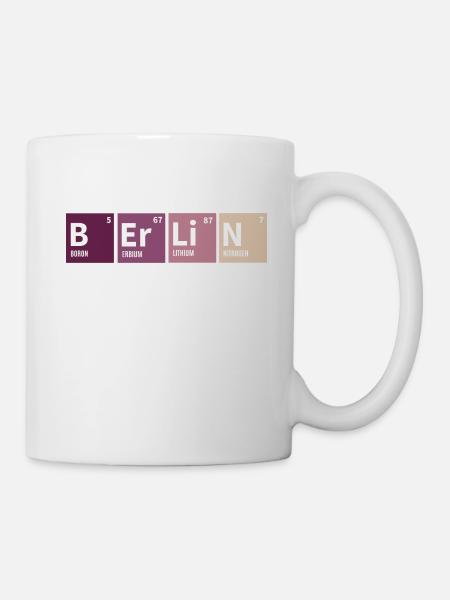 Berlin Periodensystem Bunt - Tasse - Weiß
