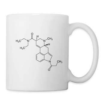 1P LSD Strukturformel - schwarz - Tasse - Weiß - Rechts