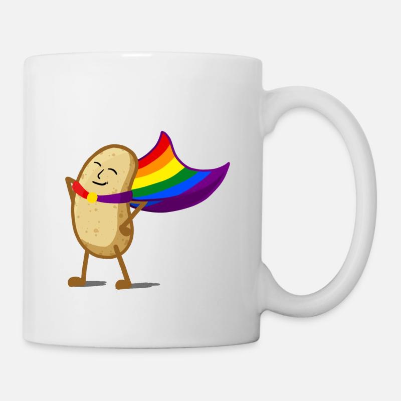 Pomme de terre arc-en-ciel - Mug blanc - blanc
