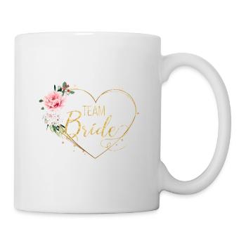 Herz BlumenTeam Bride personalisierbar - Tasse - Weiß - Rechts