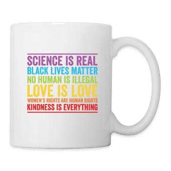 Science is Real Black Lives Matter - Tasse - Weiß - Rechts