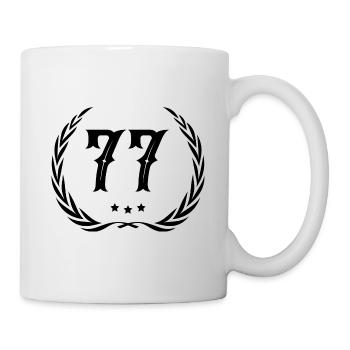 77 Number wreath - Mug - white - Right