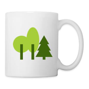 Bäume Wald Park - Tasse - Weiß - Rechts