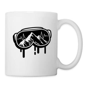 lunettes de ski pulse - Mug blanc - blanc - Droite