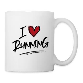 Ich liebe Rennen - Tasse - Weiß - Rechts