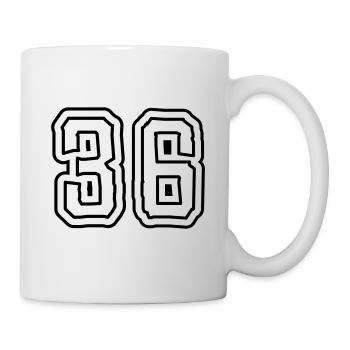 36 number symbol - Mug - white - Right