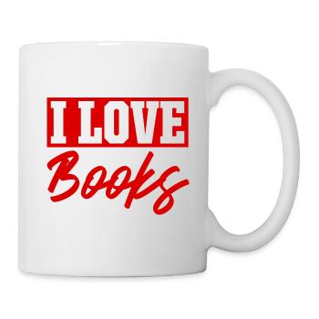 J’adore les livres - Mug blanc - blanc - Droite