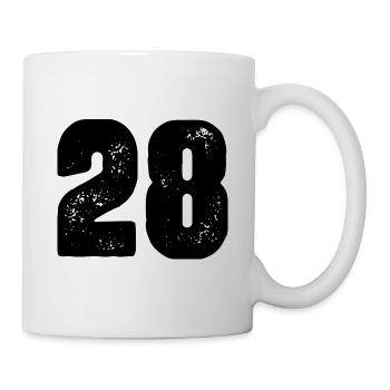28 Number jersey - Mug - white - Right