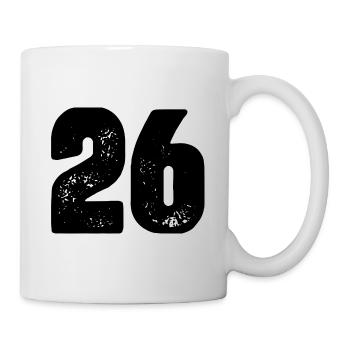 26 Zahl Trikot - Tasse - Weiß - Rechts
