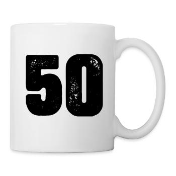 50 number jersey - Mug - white - Right