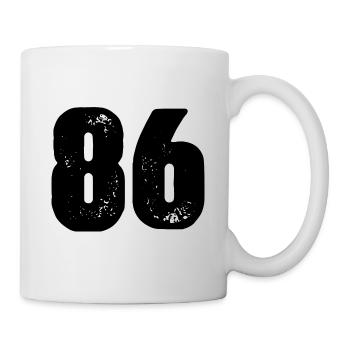 86 number jersey - Mug - white - Right