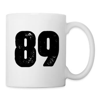 89 Zahl Trikot - Tasse - Weiß - Rechts