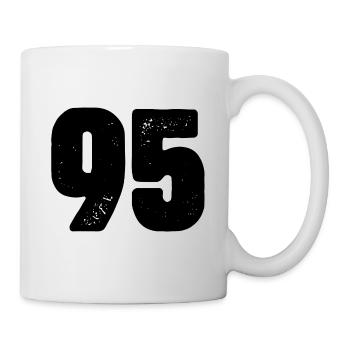 Maillot à 95 numéros - Mug blanc - blanc - Droite