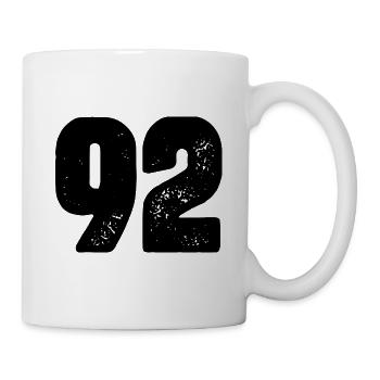 92 number jersey - Mug - white - Right