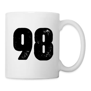 98 Zahl Trikot - Tasse - Weiß - Rechts