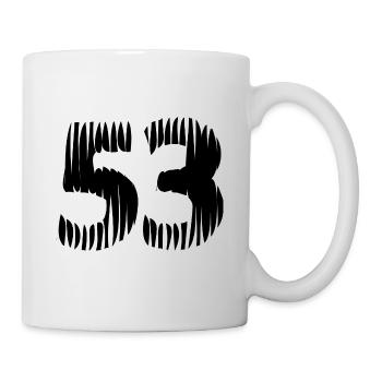 Maillot à 53 numéros - Mug blanc - blanc - Droite