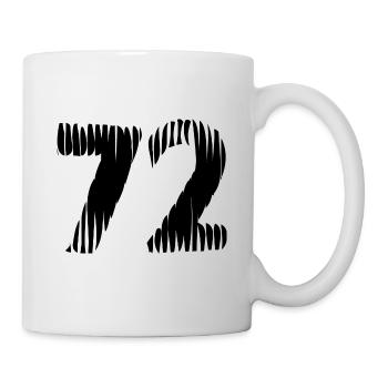 72 Zahl Trikot - Tasse - Weiß - Rechts