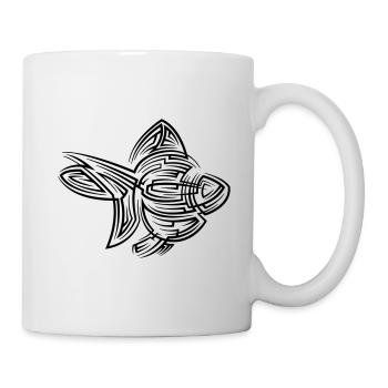 Goldfisch Tribal Tattoo - Tasse - Weiß - Rechts