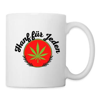 Hanf für Jeden - Tasse - Weiß - Rechts