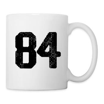 84 Zahl Trikot - Tasse - Weiß - Rechts