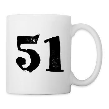 51 Zahl Trikot - Tasse - Weiß - Rechts