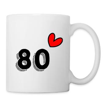 80 YEARS. 80th ANNIVERSARY. ANNIVERSARY 80 YEARS. 80 - Mug - white - Right